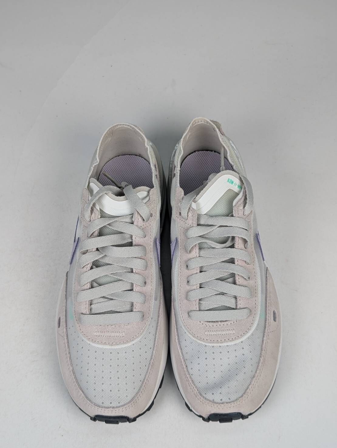 微瑕疵-左右腳內外側泛黃 DC2533-101/6.5 Nike Waffle One 女灰白小Sacai 解構輕量休閒鞋