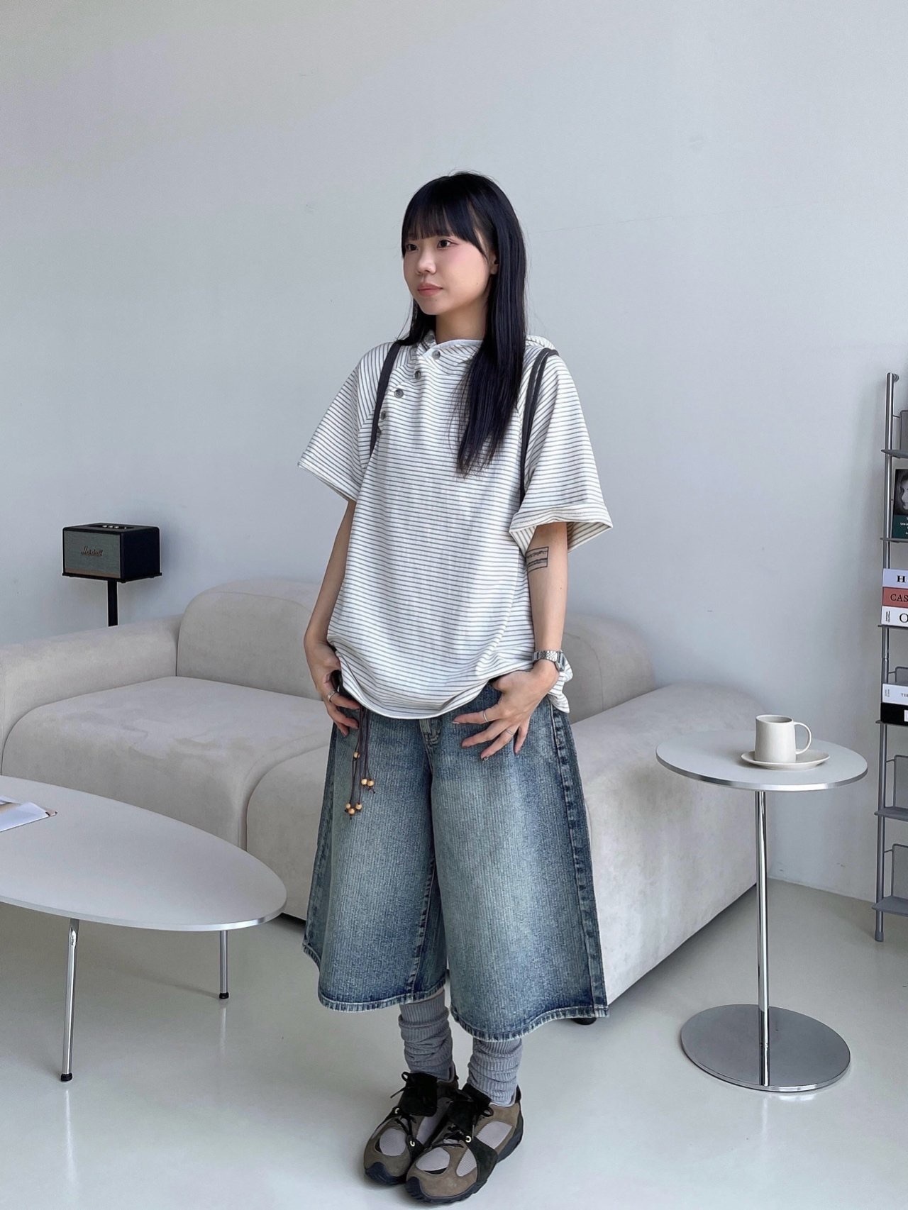 A15 斜扣造型棉質帽Tee