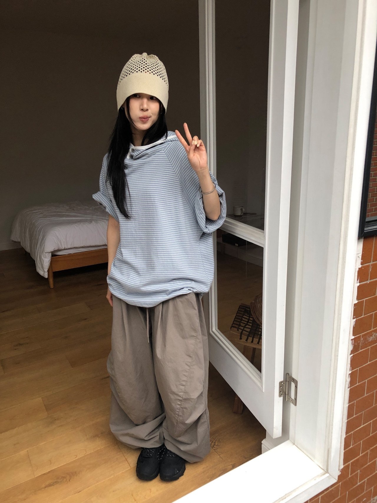 A15 斜扣造型棉質帽Tee