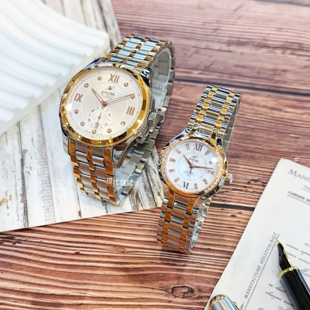 【ENICAR英納格】真鑽奢華機械腕錶3160-50-331G(41mm) /778/50/128GS(27mm) 現代鐘錶