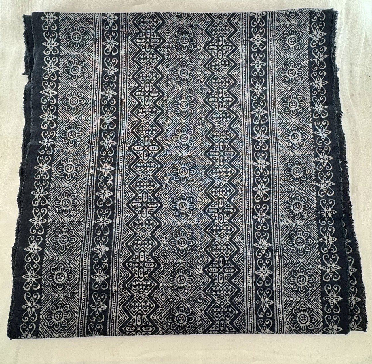 No.36深藍老花布寬幅54cm