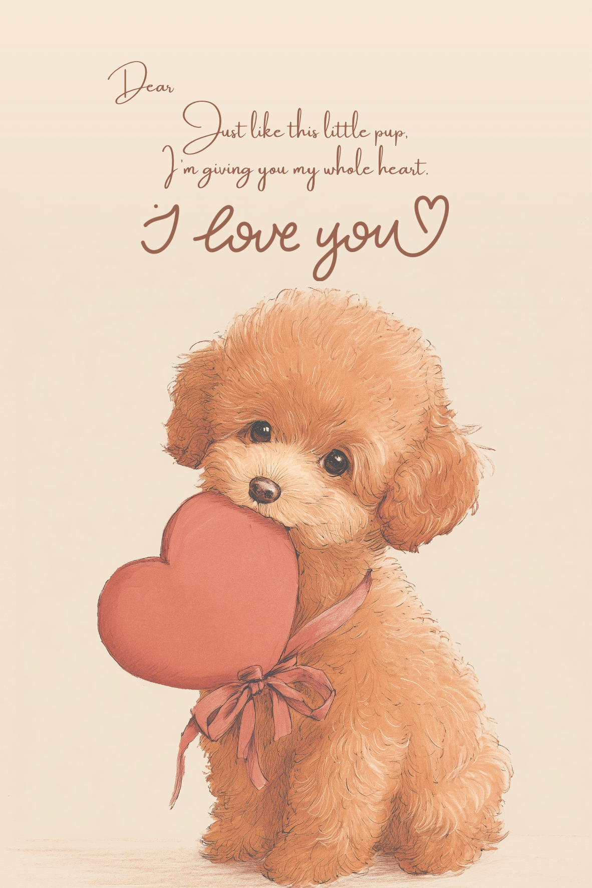 Puppy I Love You Card (Add-On Only)