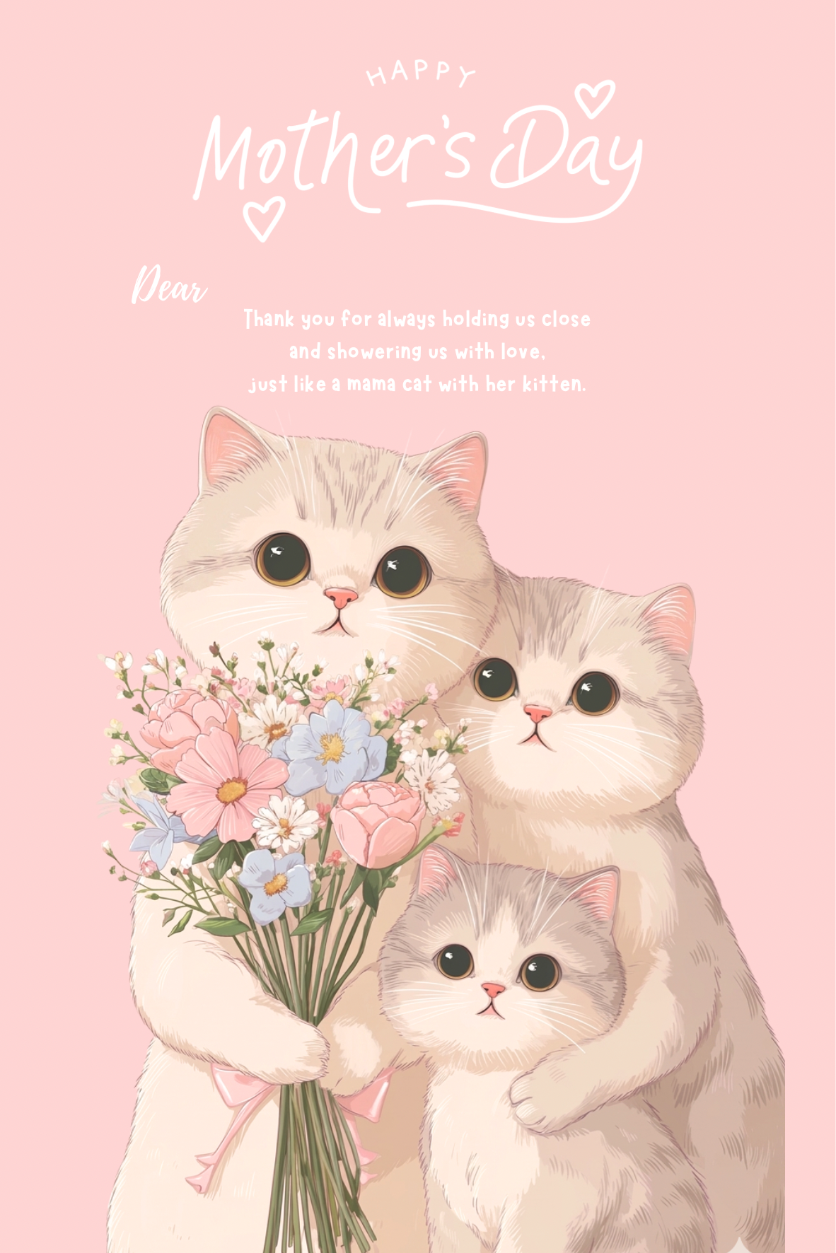 Cats Mother’s Day Card (Add-On Only)