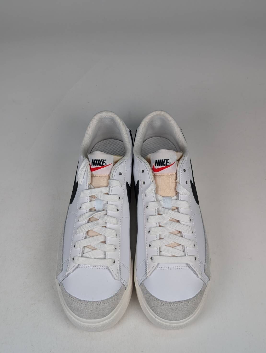 微瑕疵-雙腳鞋內襯髒汙 DJ0292-101/8.5 NIKE BLAZER LOW 奶油白 黑白 經典 厚底 增高 女鞋