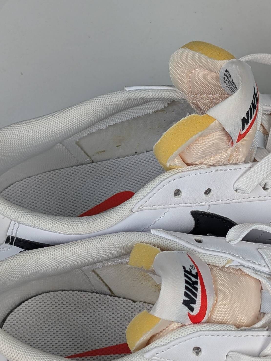 微瑕疵-雙腳鞋內襯髒汙 DJ0292-101/8.5 NIKE BLAZER LOW 奶油白 黑白 經典 厚底 增高 女鞋