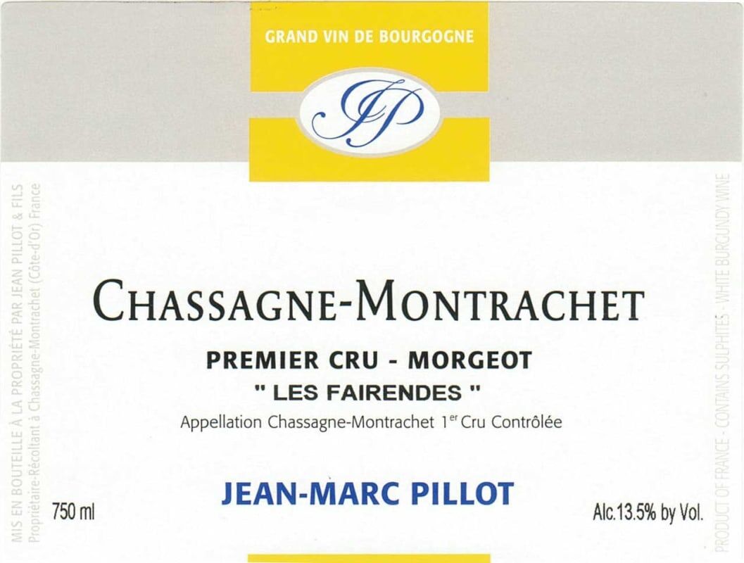 Jean-Marc Pillot Chassagne Montrachet 1er Cru Morgeot Les Fairendes 2020