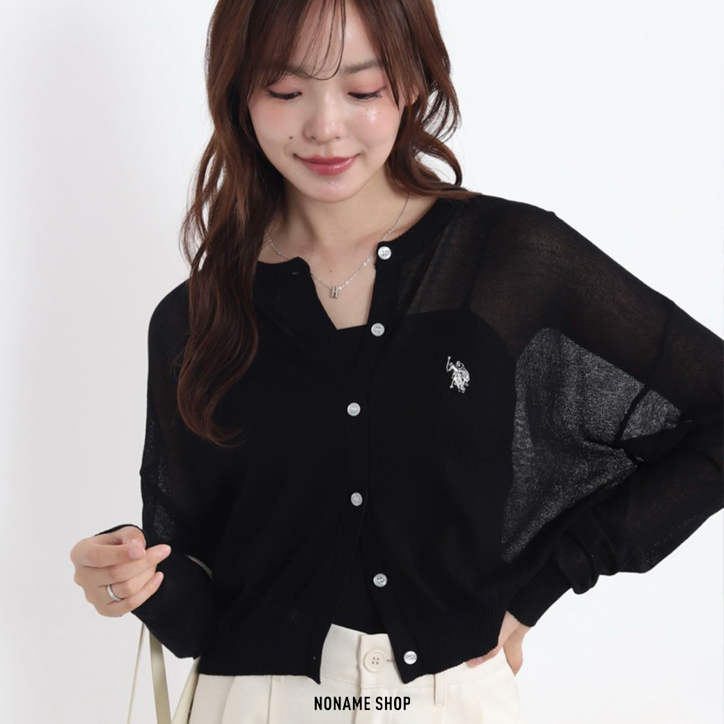 U.S. POLO ASSN. 薄紗 排扣 針織 罩衫 外套 四色 (女款)