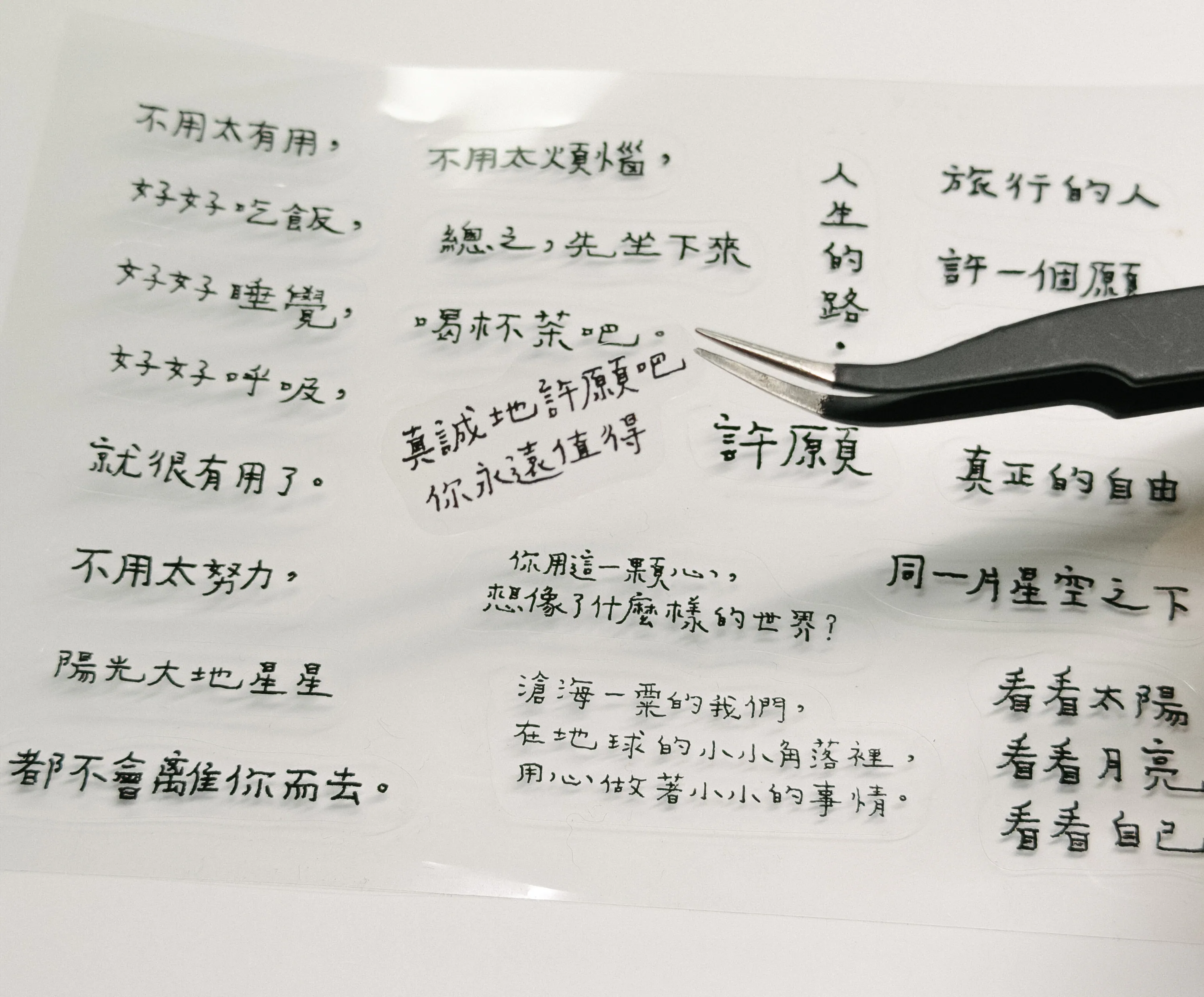 世界的禮物 文字透明貼紙 青青的島｜甜蜜生活La dolce vita 臺灣