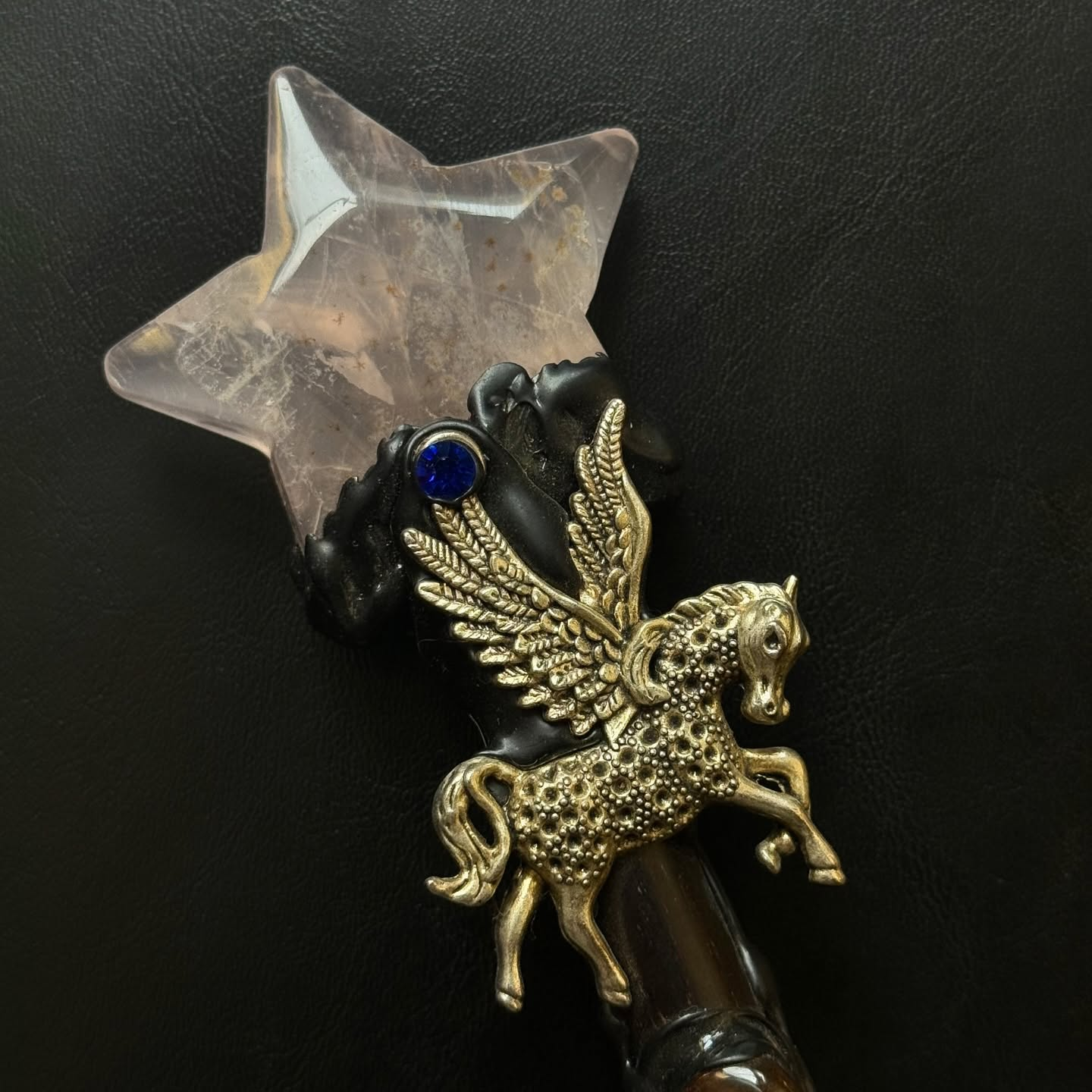 [原石] 粉晶小樹瑪瑙 水晶魔法杖