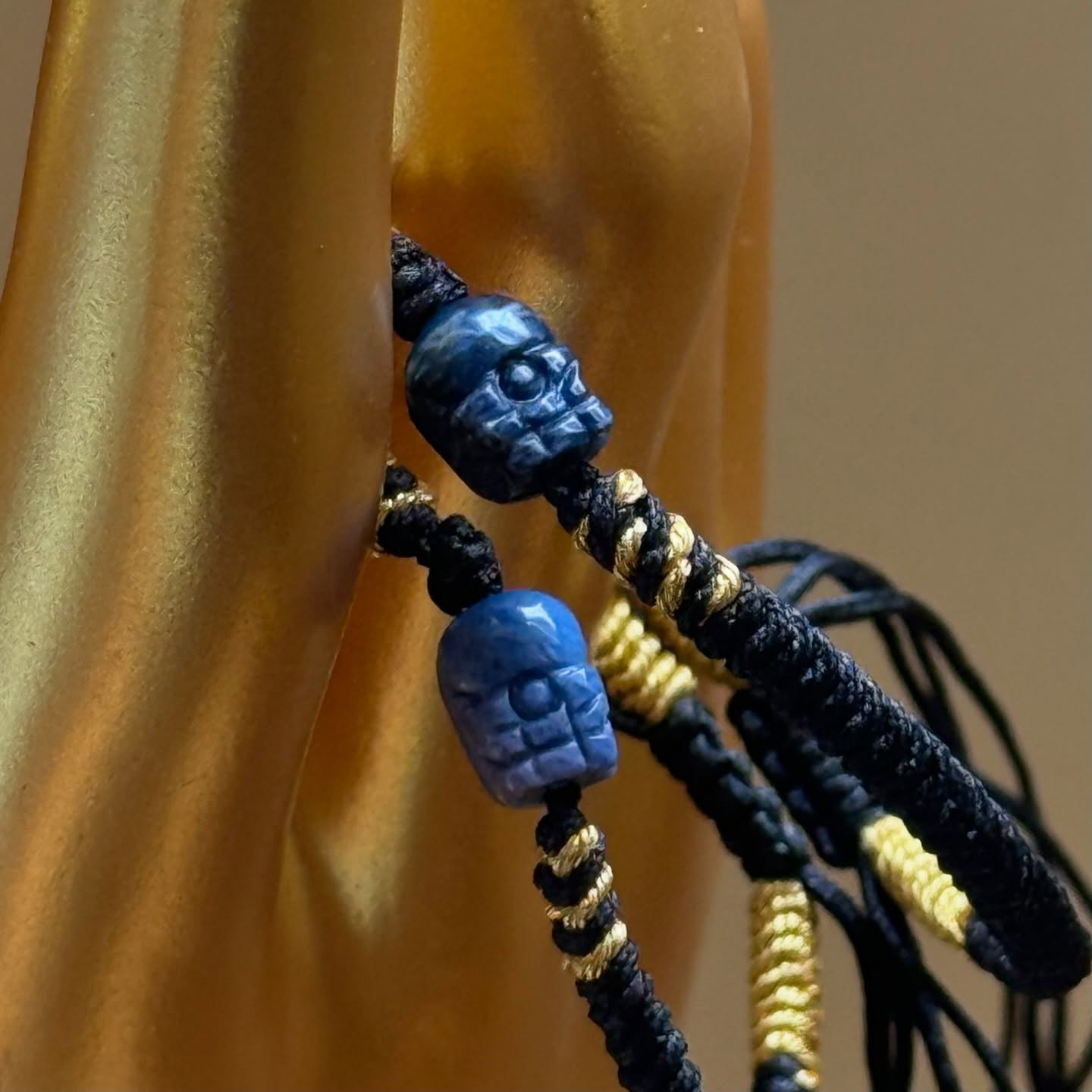 [原石] 藍紫舒俱萊 招財貔貅 編織手環