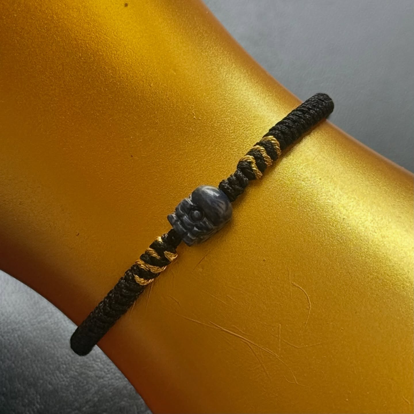 [原石] 藍紫舒俱萊 招財貔貅 編織手環