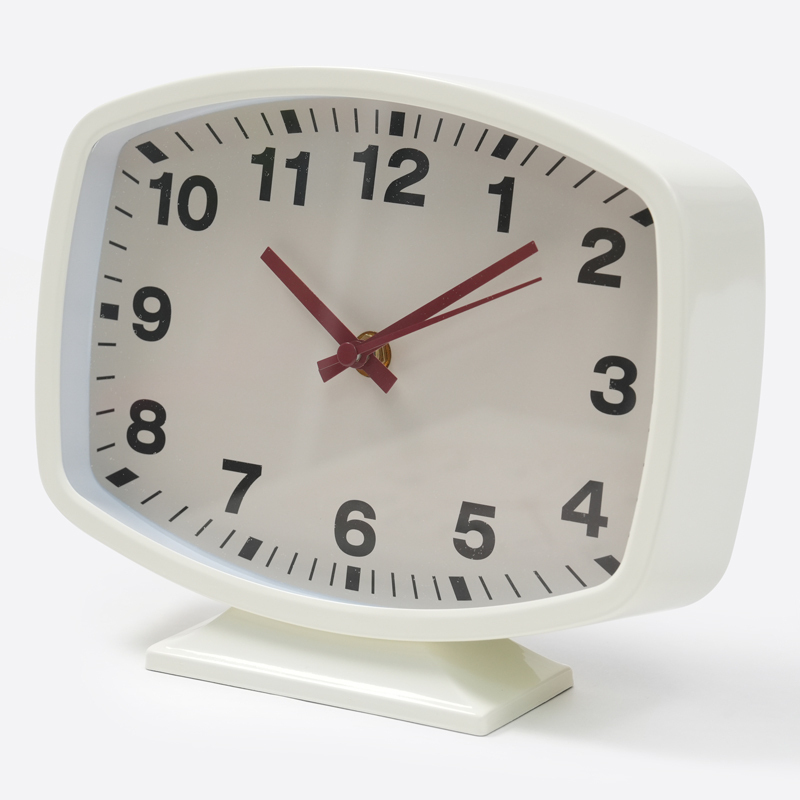 SP 電池式桌鐘/白