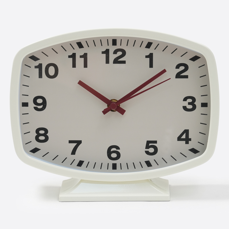 SP 電池式桌鐘/白