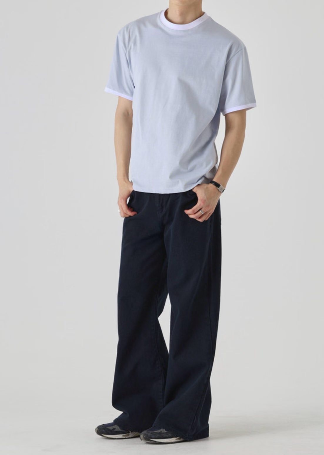 A20 質感拼領T shirt