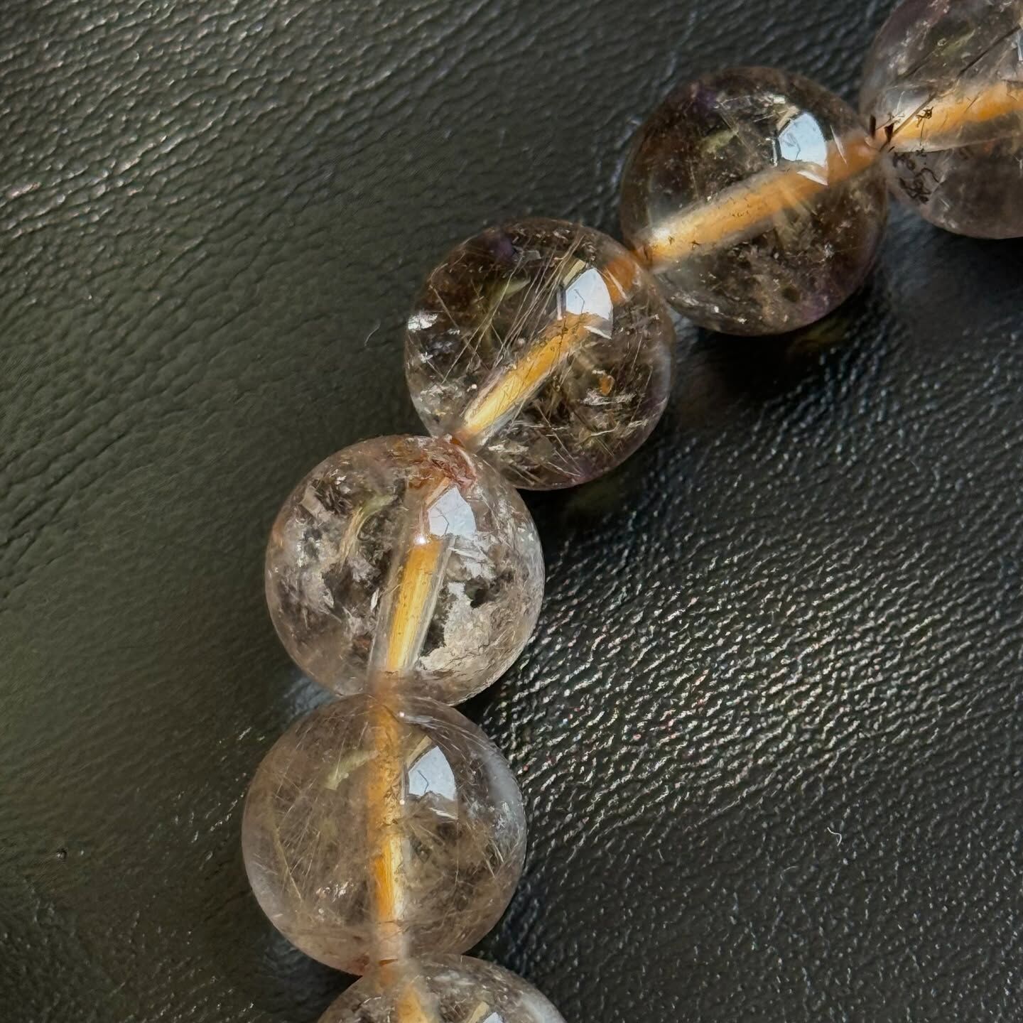 [原石] 茶鈦髮晶 水晶手串