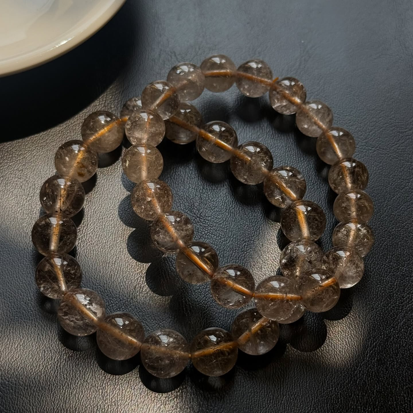 [原石] 茶鈦髮晶 水晶手串