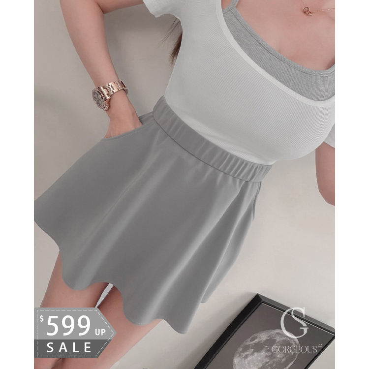 G9826 「麻糬防曬傘擺褲裙」