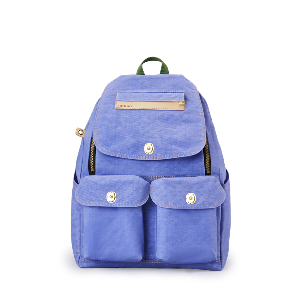 Soldier 多功能拉鍊後背包-長春花藍