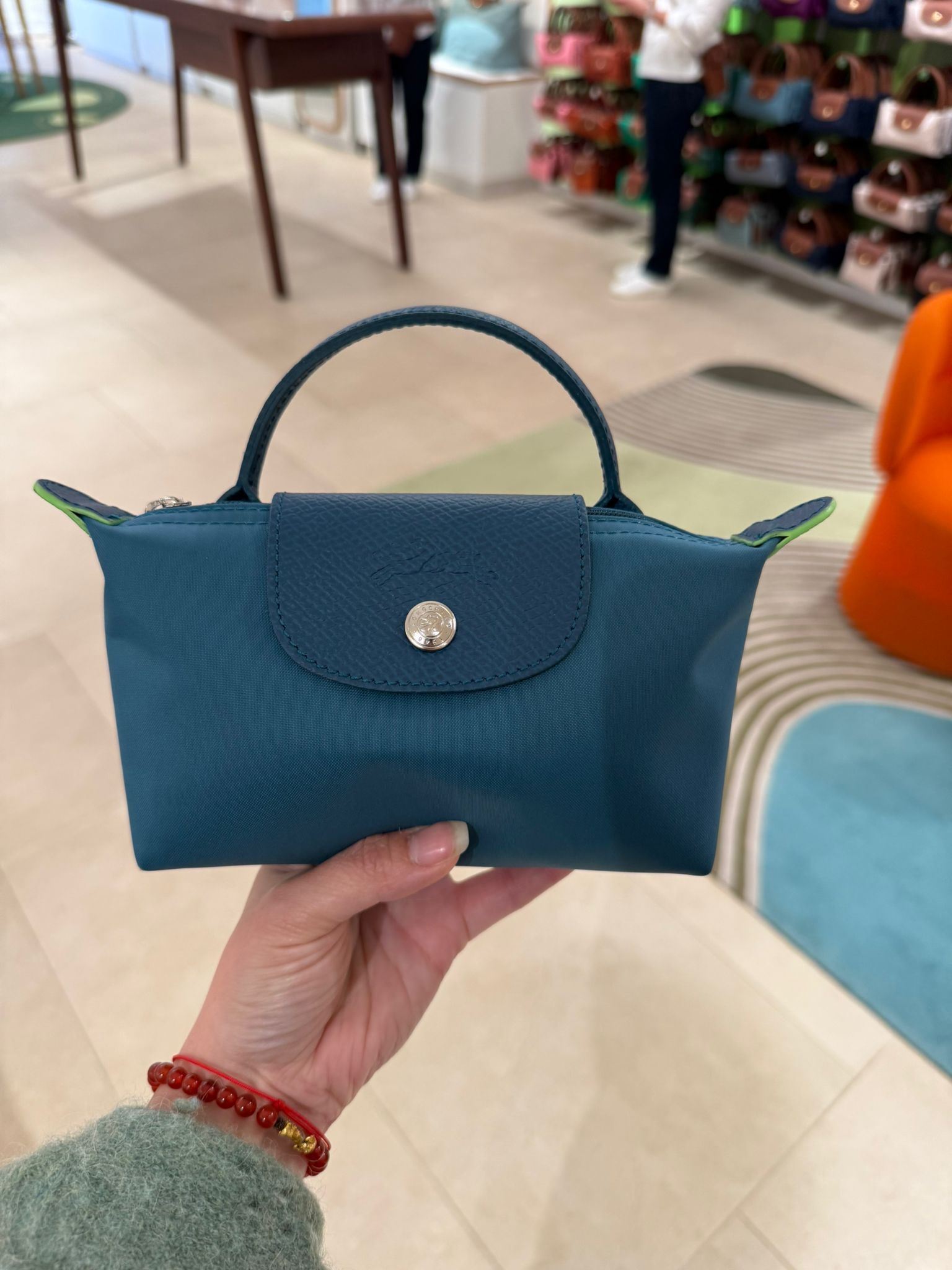 LYS01624 Longchamp 撞色Mini 水餃包(送真皮肩帶)