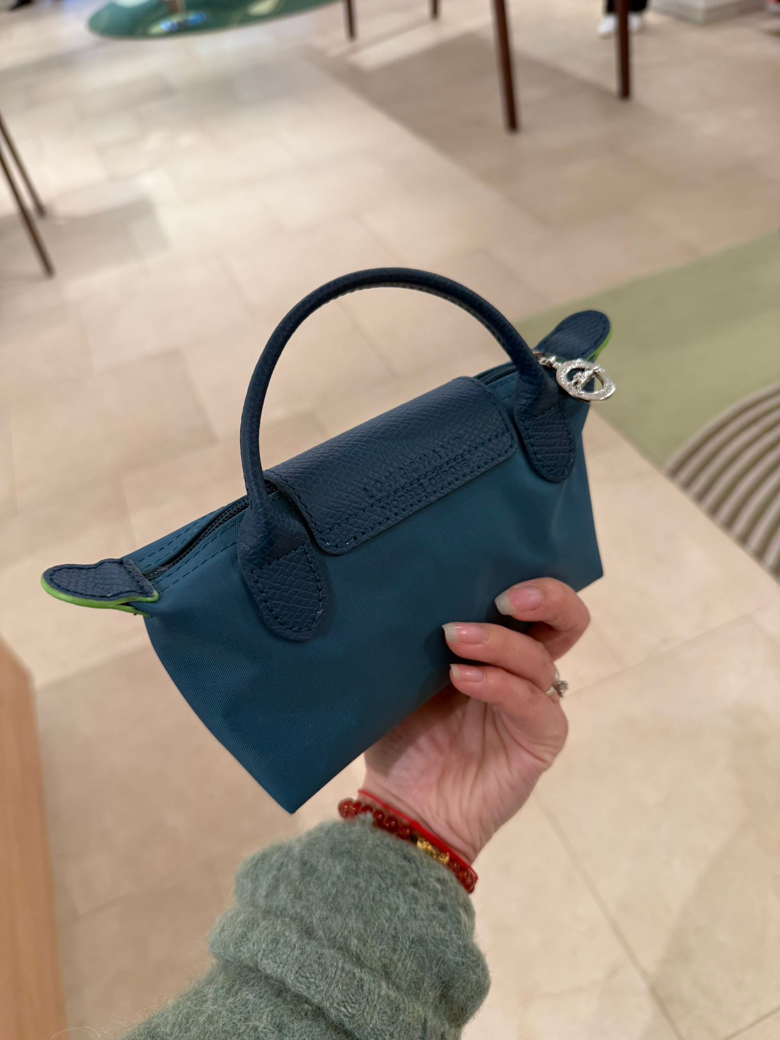 LYS01624 Longchamp 撞色Mini 水餃包(送真皮肩帶)