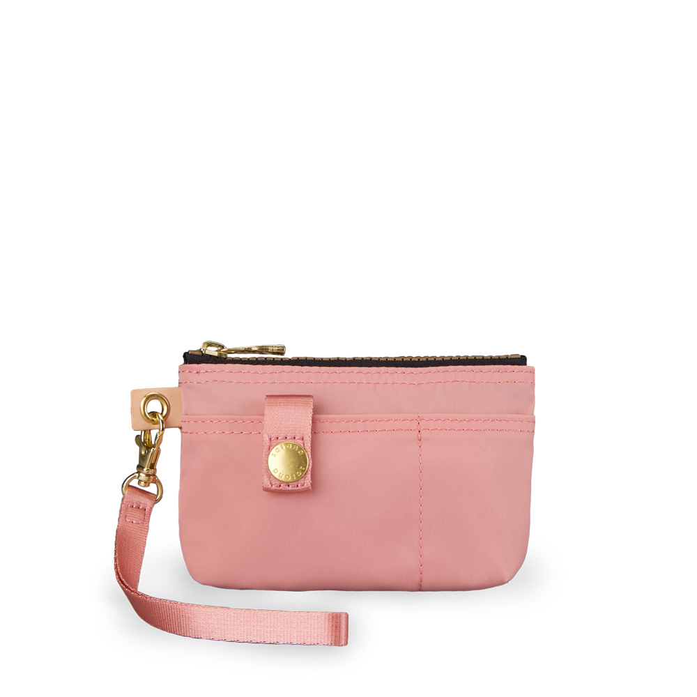 Soldier 實用拉鍊化妝包/零錢包-霧櫻粉