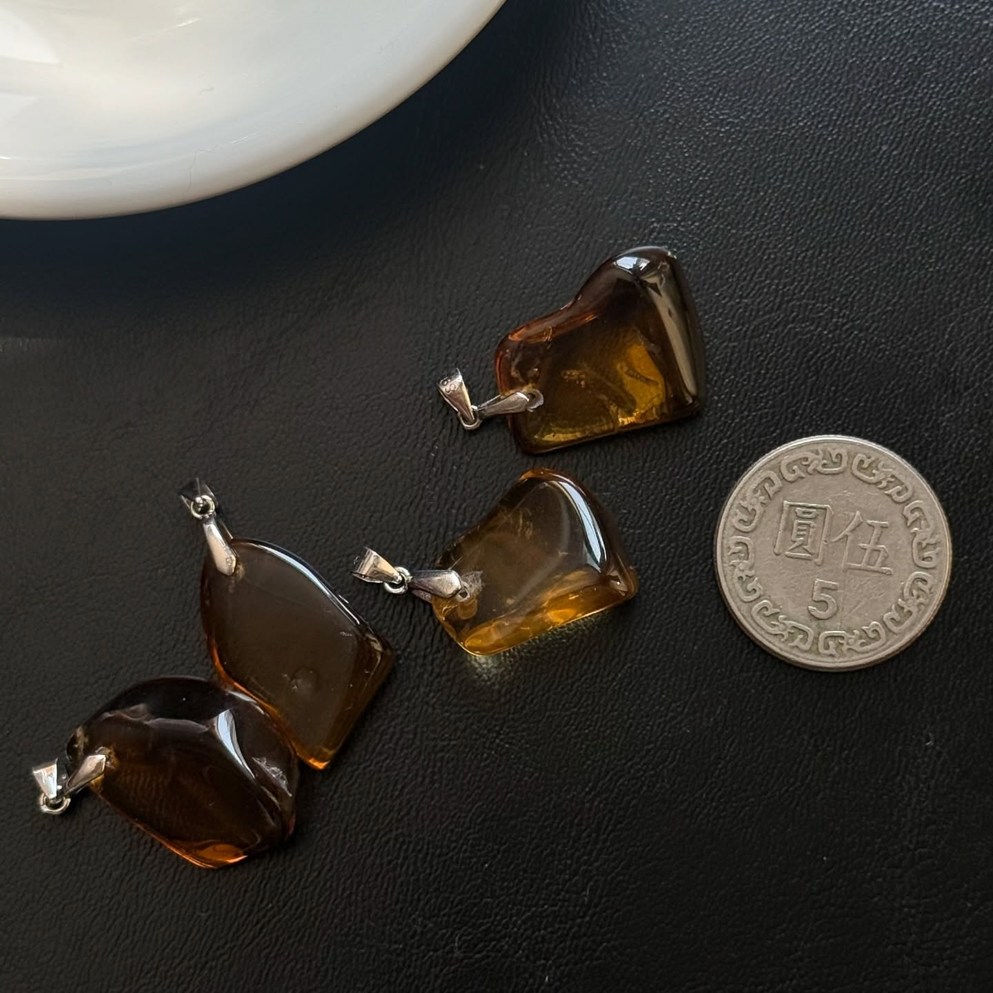 [原石] 巴西威士忌黃水晶 925銀項鏈吊墜