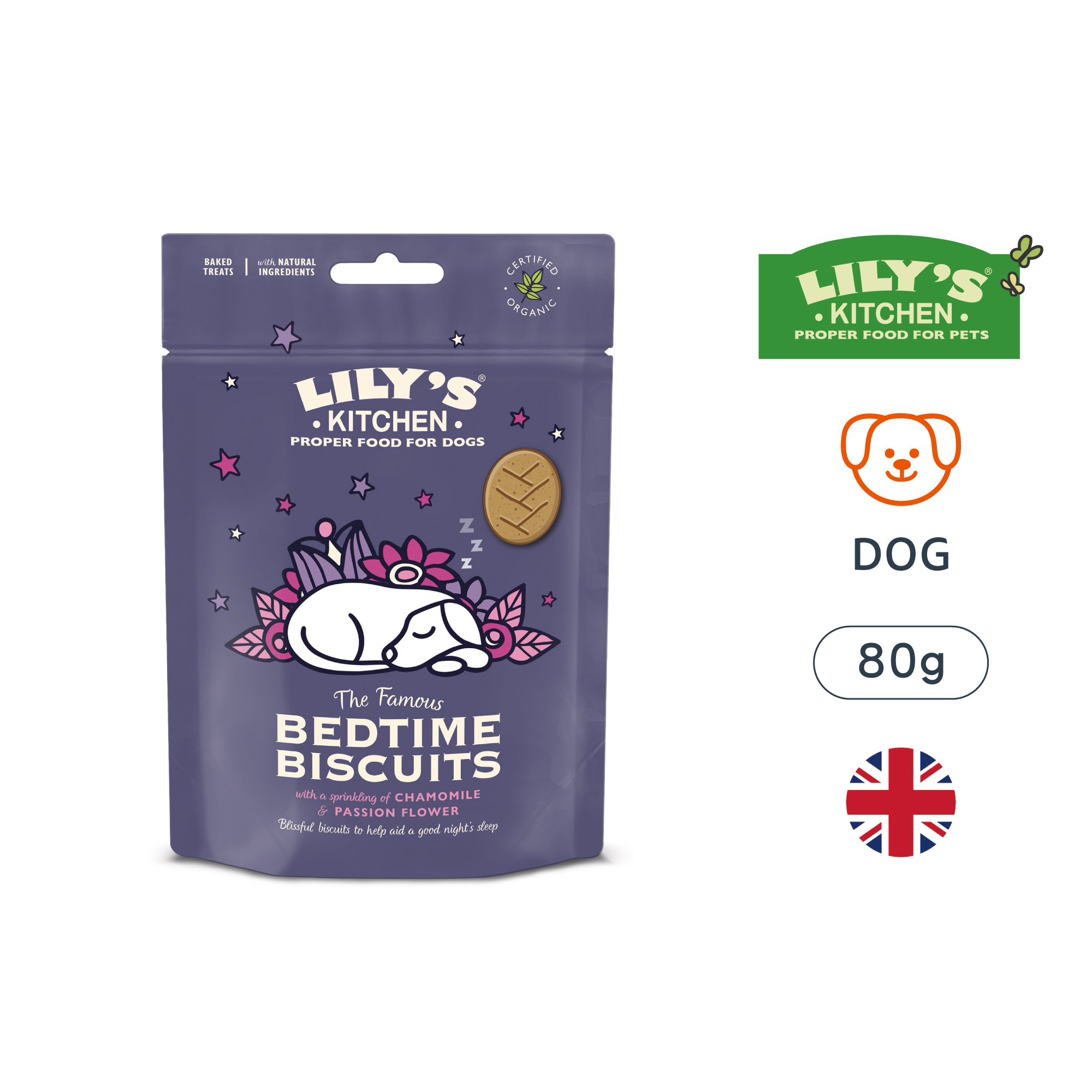 英國Lily's Kitchen｜晚安餅乾 洋甘菊 (犬) 80克
