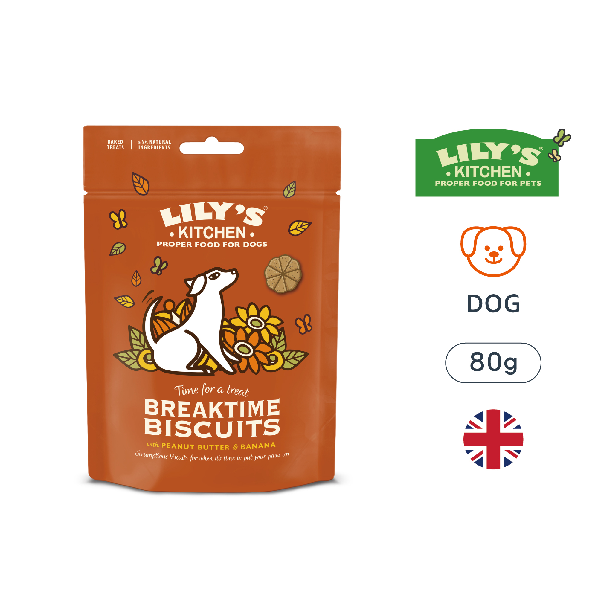 英國Lily's Kitchen｜休憩餅乾 香蕉花生 (犬) 80克