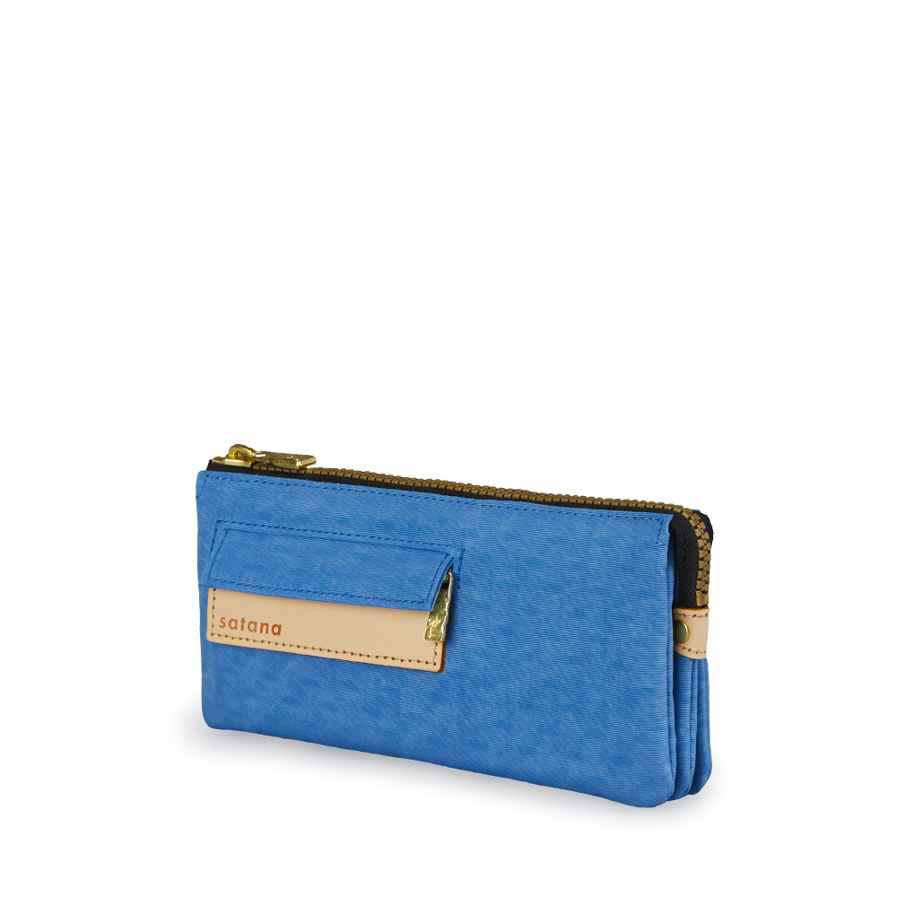 Soldier 多夾層拉鍊長夾-雲煙藍