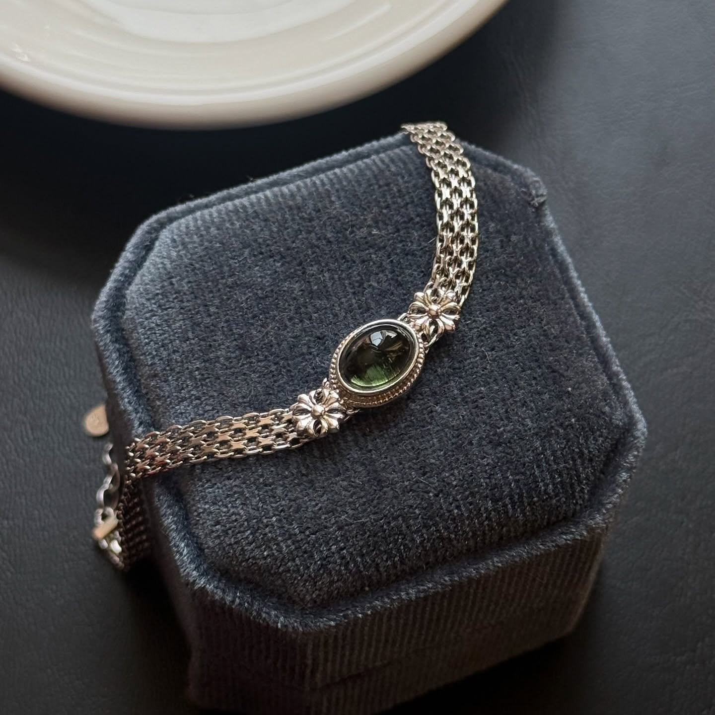 [原石] 捷克隕石 925銀手鏈（附證書）