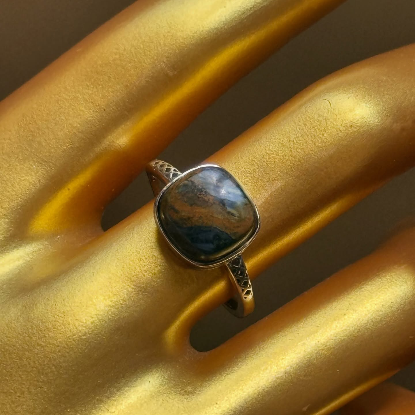 [原石] 風暴彼得石 925銀戒指 水晶戒指