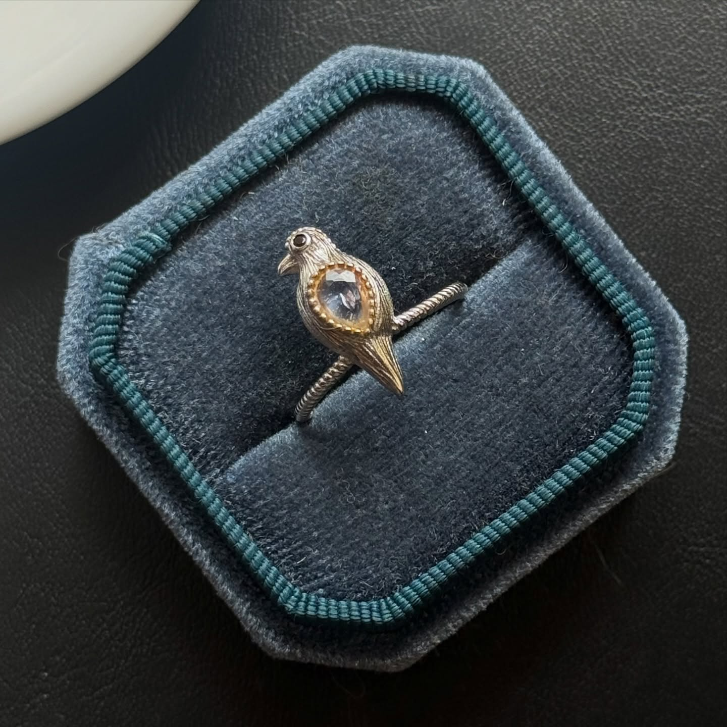 [原石] 坦桑石 925銀戒指 鳥 水晶戒指