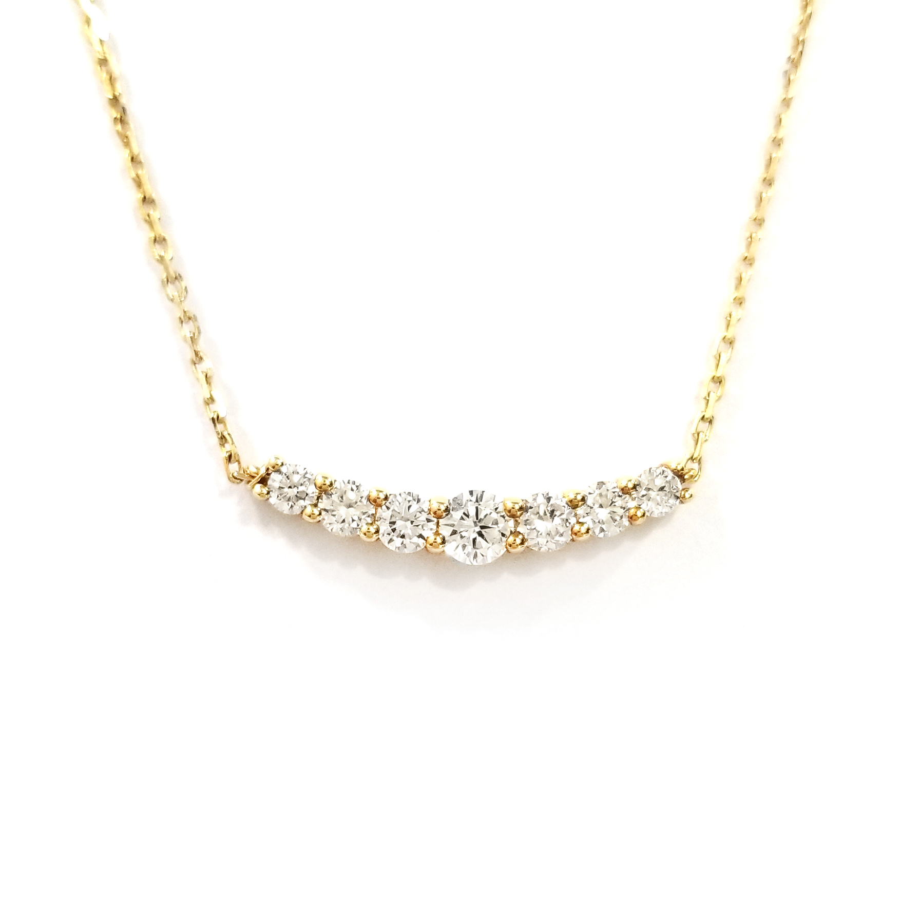 18K黃金 實驗室培育鑽石微笑頸鏈