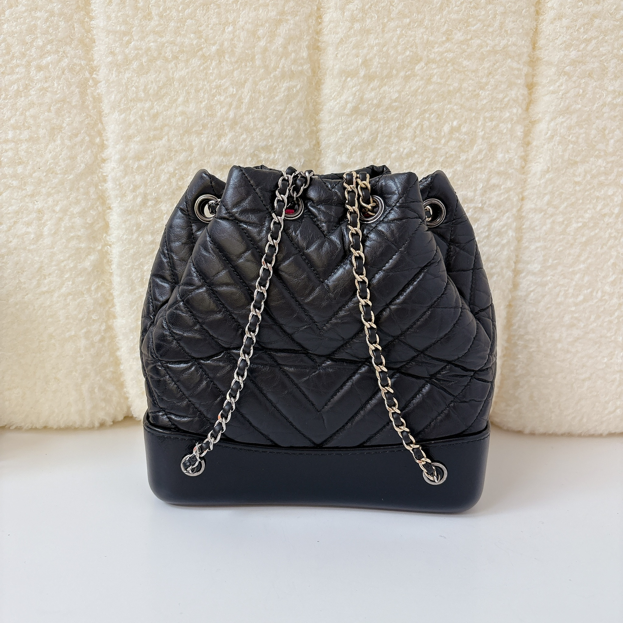 Chanel Small Gabrielle Backpack - Black /SHW & GHW