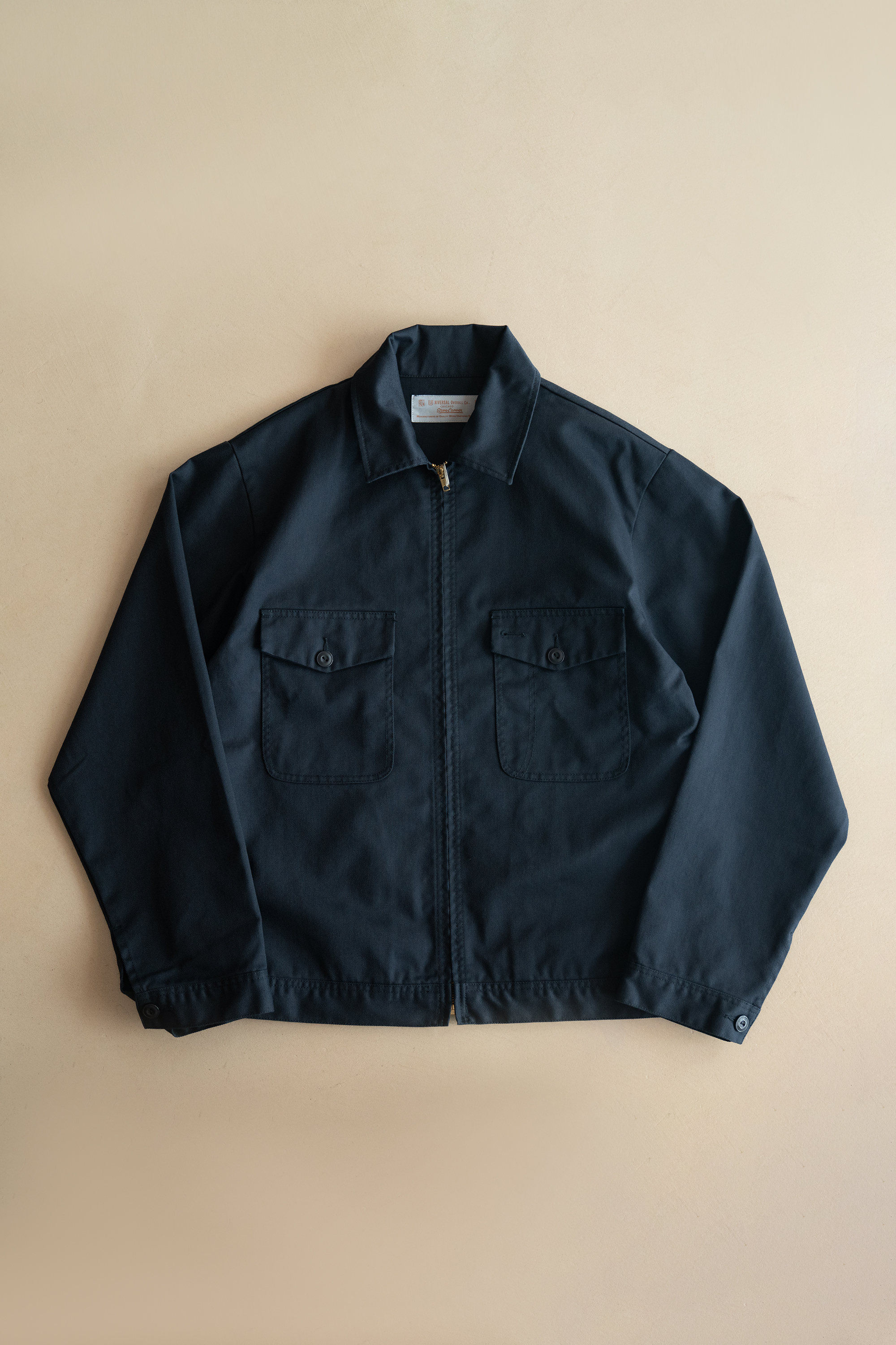 UNIVERSAL OVERALL HERITAGE ZIP UP 2PK JACKET BIO WASH (2COL)