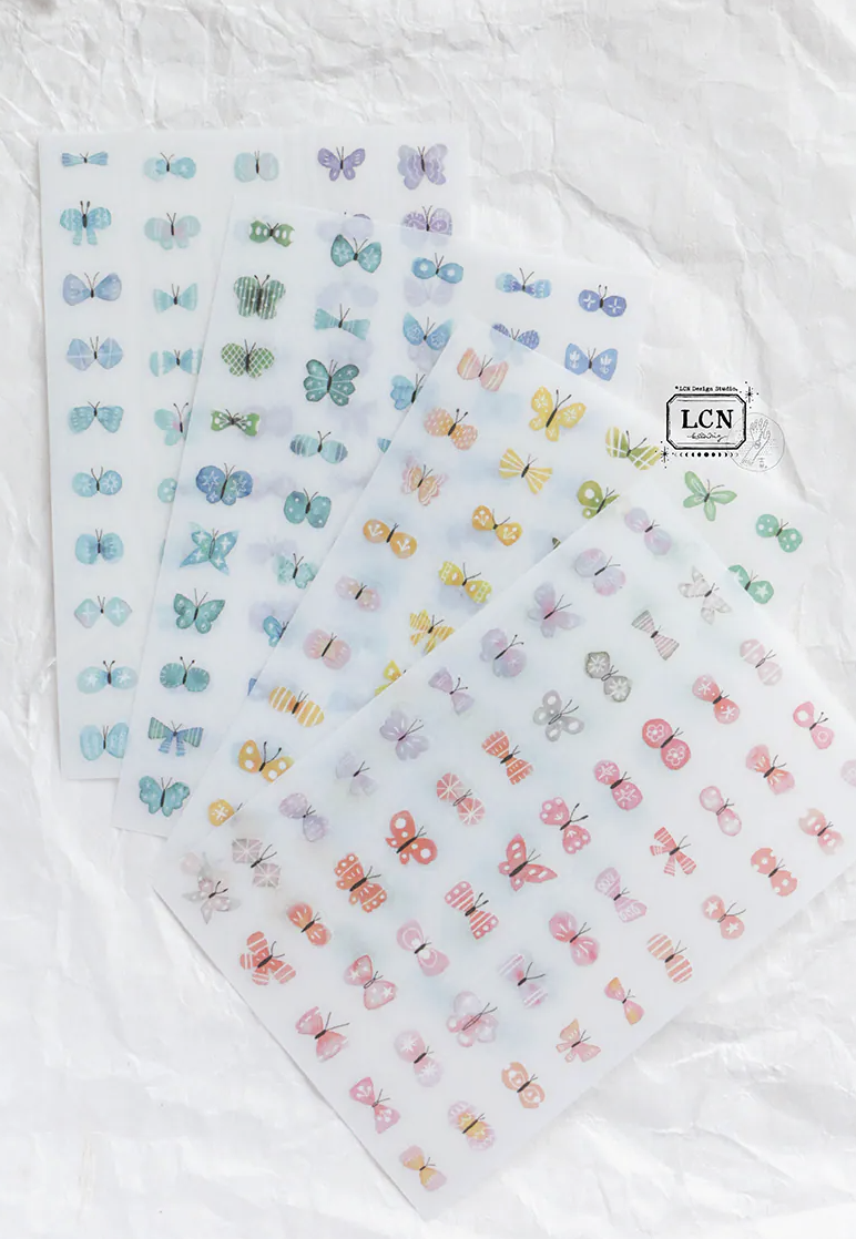 吉LCN｜貝殼蝴蝶 轉印貼紙包