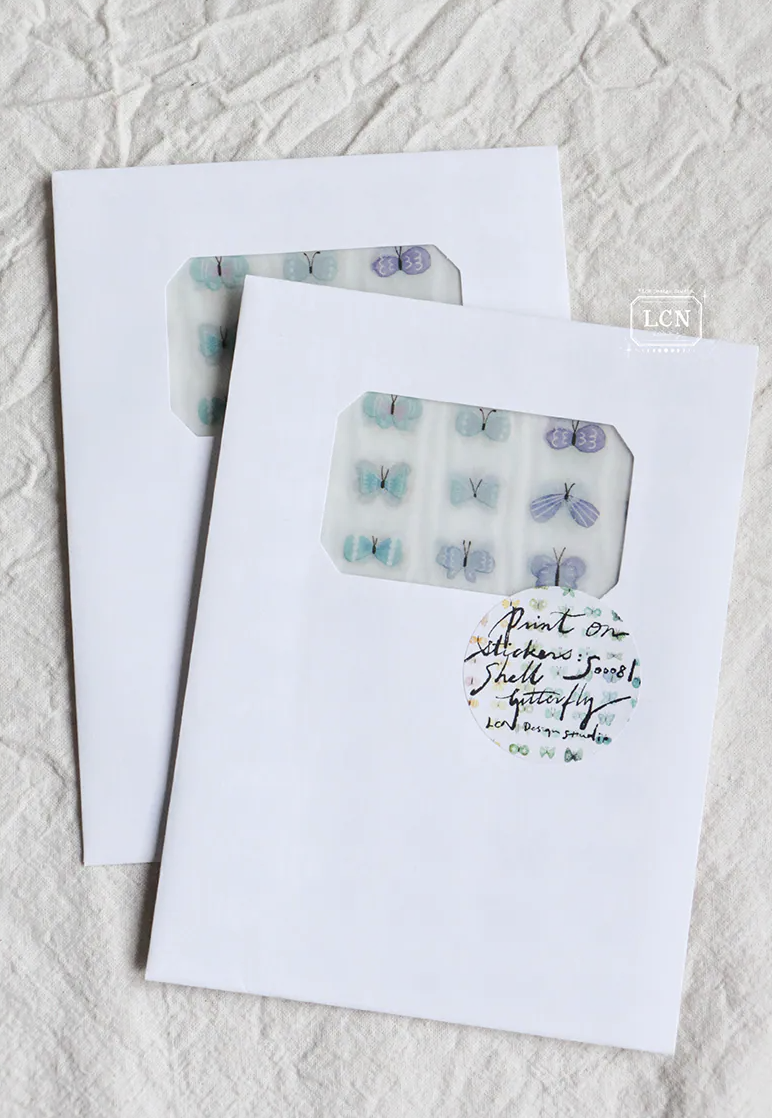 吉LCN｜貝殼蝴蝶 轉印貼紙包