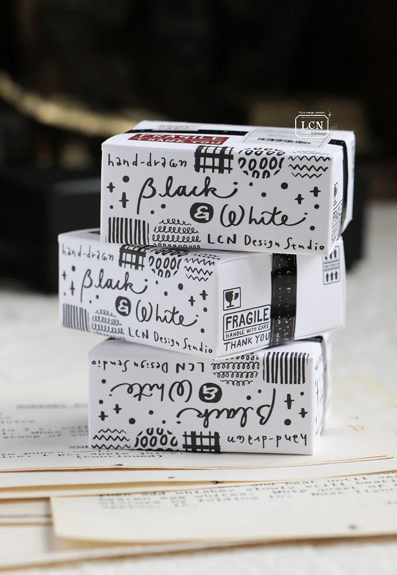 吉LCN｜貼紙俱樂部: 黑與白 / 螢光