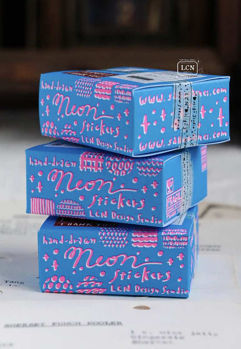 吉LCN｜貼紙俱樂部: 黑與白 / 螢光