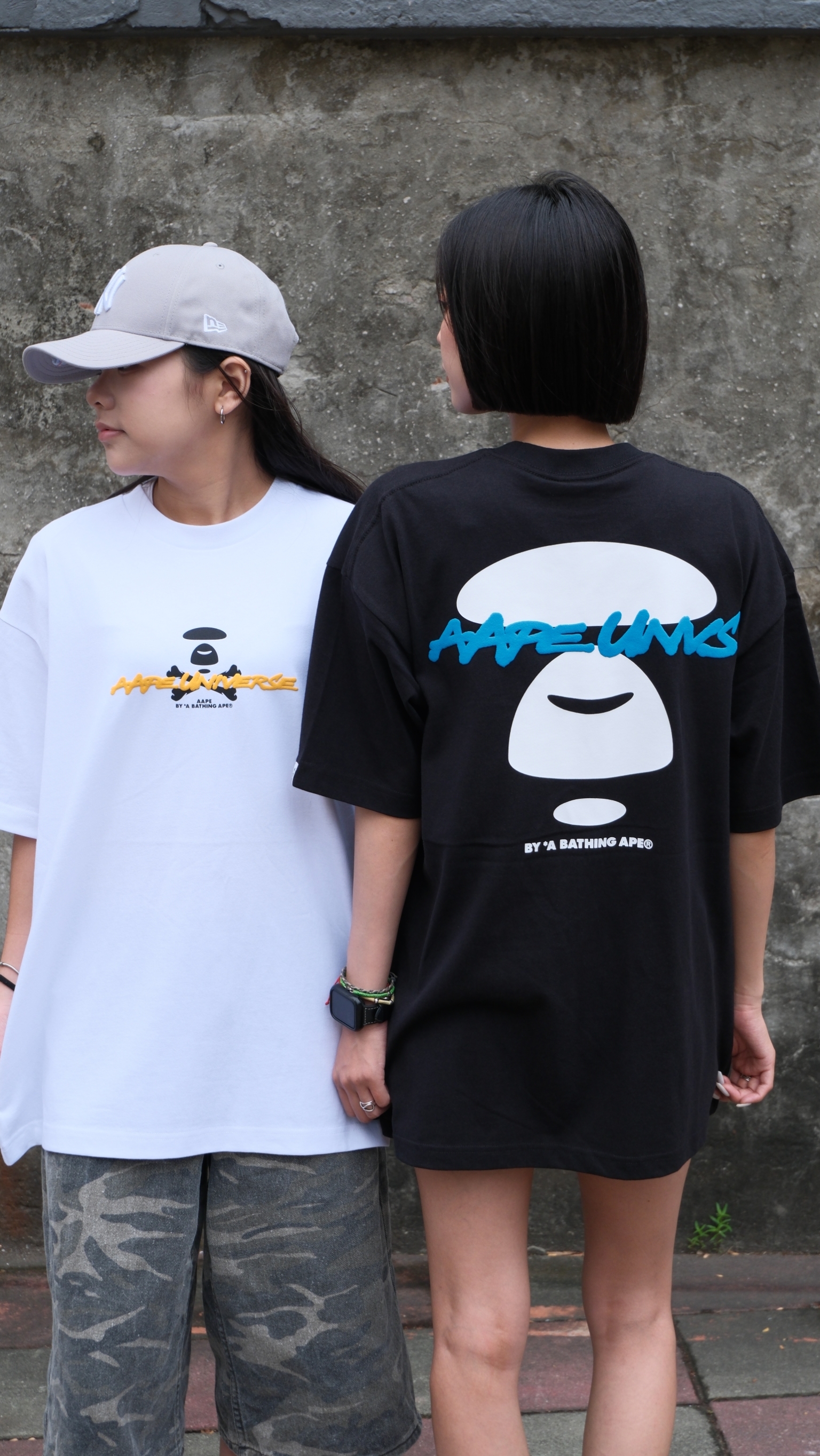 AAPE 26SS 猿人發泡字母短袖  AAPTEM1843XXQ