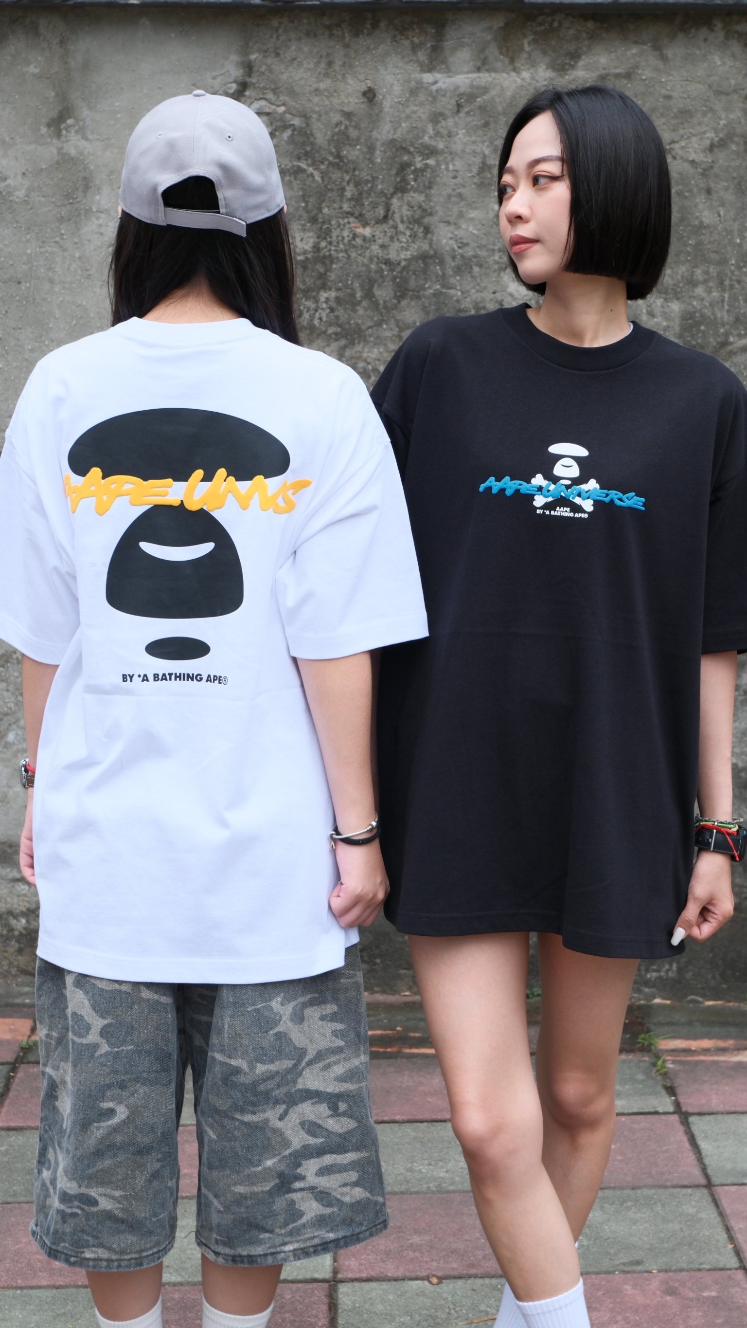 AAPE 26SS 猿人發泡字母短袖  AAPTEM1843XXQ