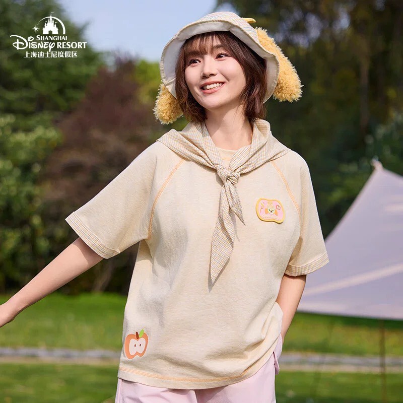 達菲 Duffy 與好友們 小小自然探險家系列 可琦安 餅乾 CookieAnn 造型領子 短袖 上衣 -上海迪士尼樂園