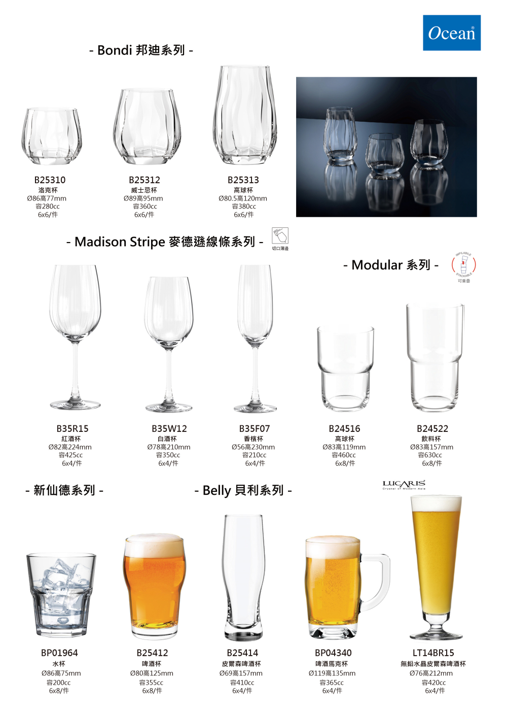 Ocean 貝利啤酒馬克杯 365ml