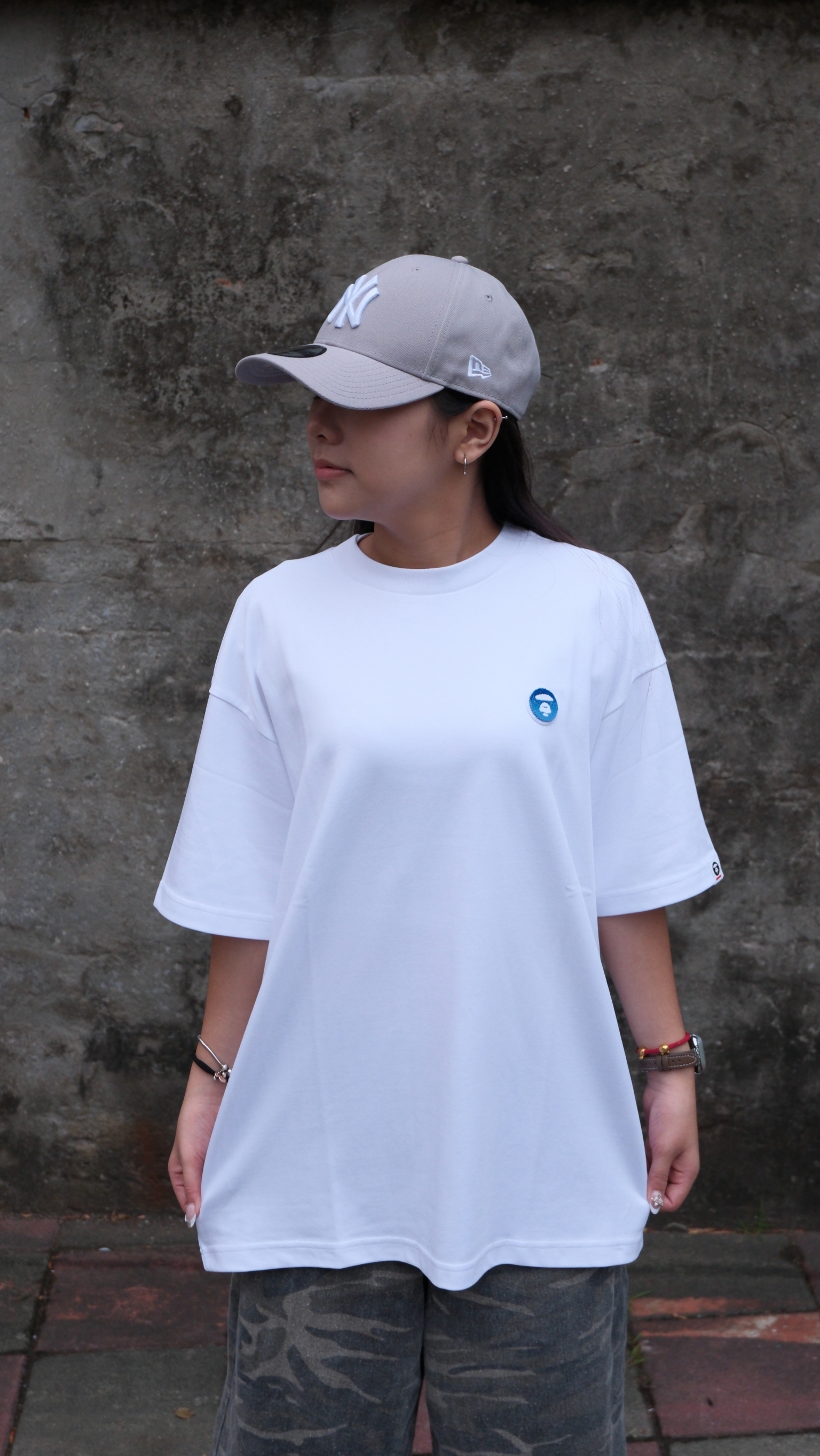 AAPE 26SS 漸層圓標刺繡猿人短袖  AAPTEM1924XXQ