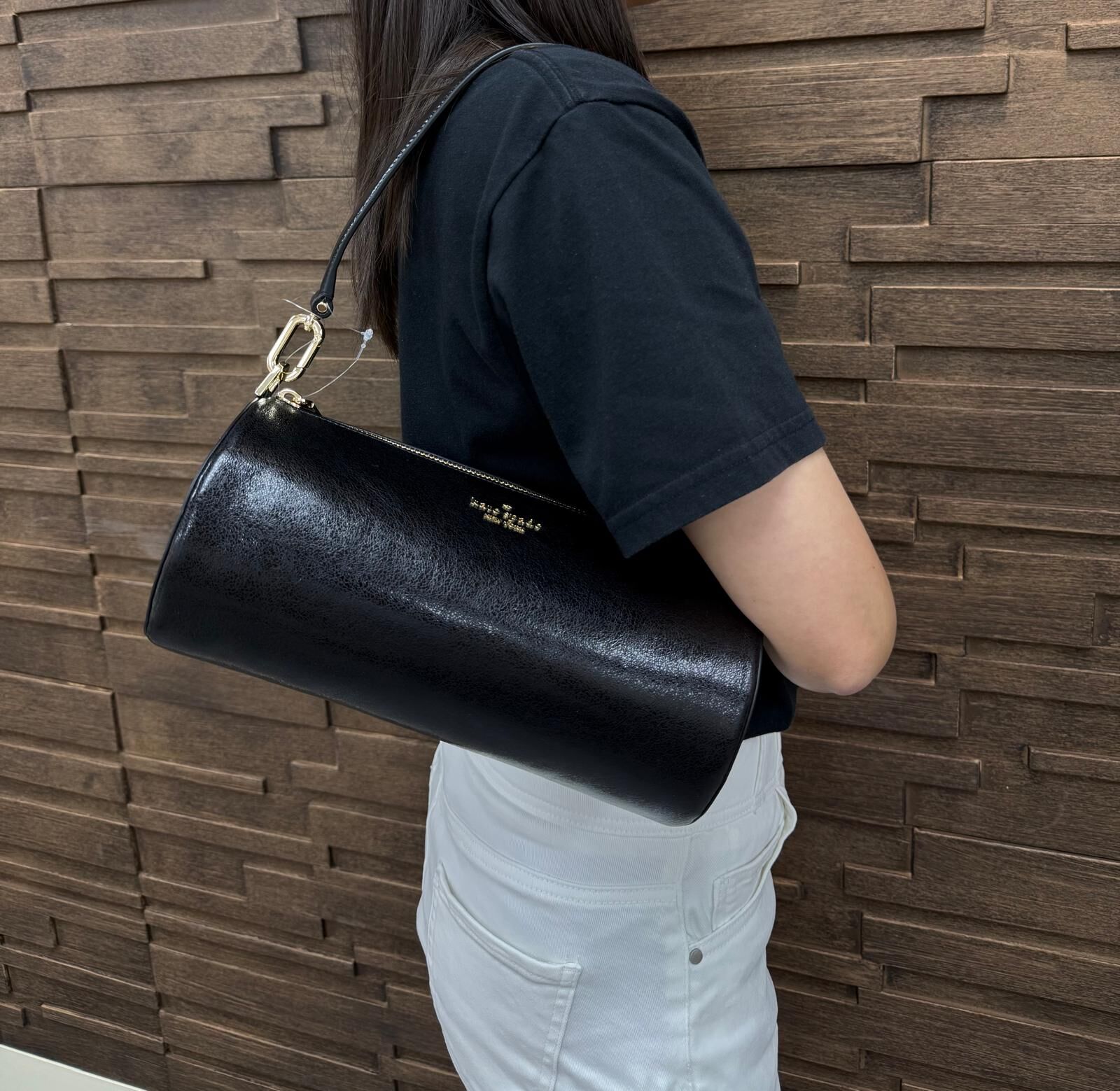 LYS01627 KATE SPADE 圓筒袋黑色