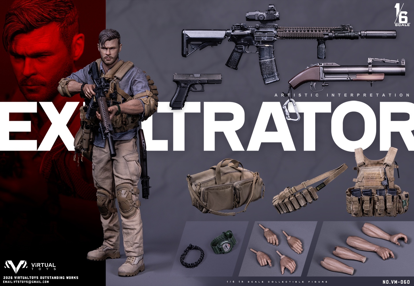 (預訂) VTSTOYS VM060 1/6 火線孤傭 EXFILTRATOR 可動收藏人偶