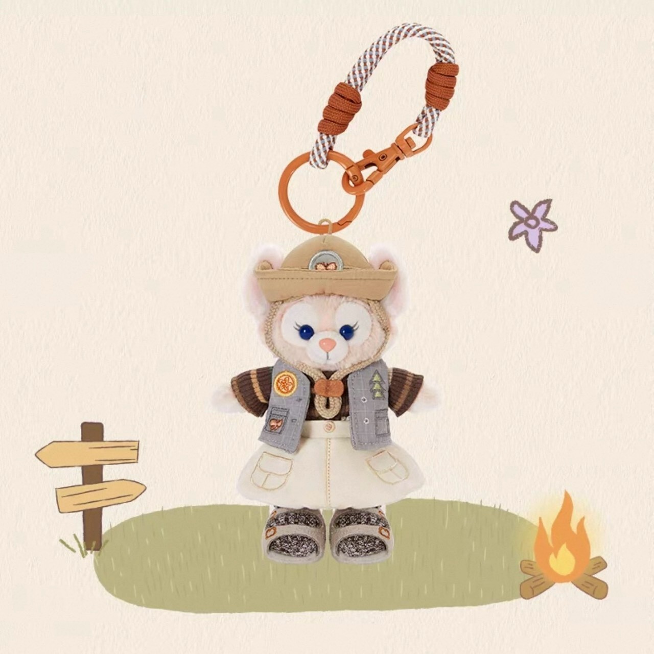 達菲 Duffy 與好友們 小小自然探險家系列 玲娜貝兒 Lina bell 鑰匙圈 吊飾 -上海迪士尼樂園