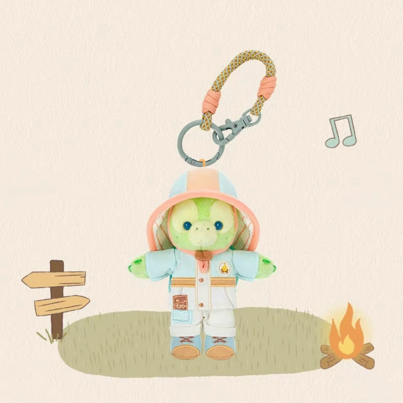 達菲 Duffy 與好友們 小小自然探險家系列 奧樂米拉 海龜 OluMel 鑰匙圈 吊飾 -上海迪士尼樂園