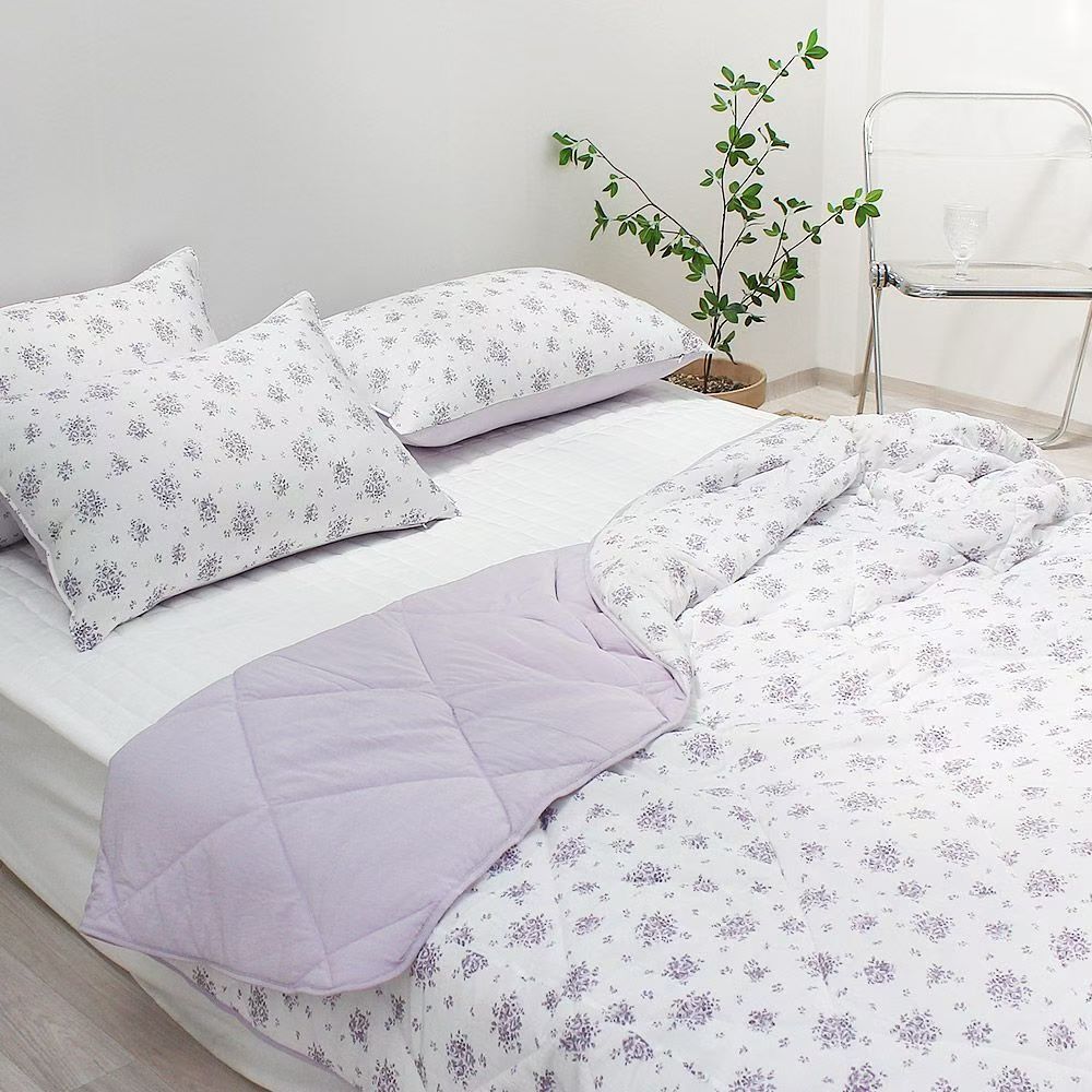 KQ6009 法式天絲淡印玫瑰花 *春夏薄被* (極細天絲)