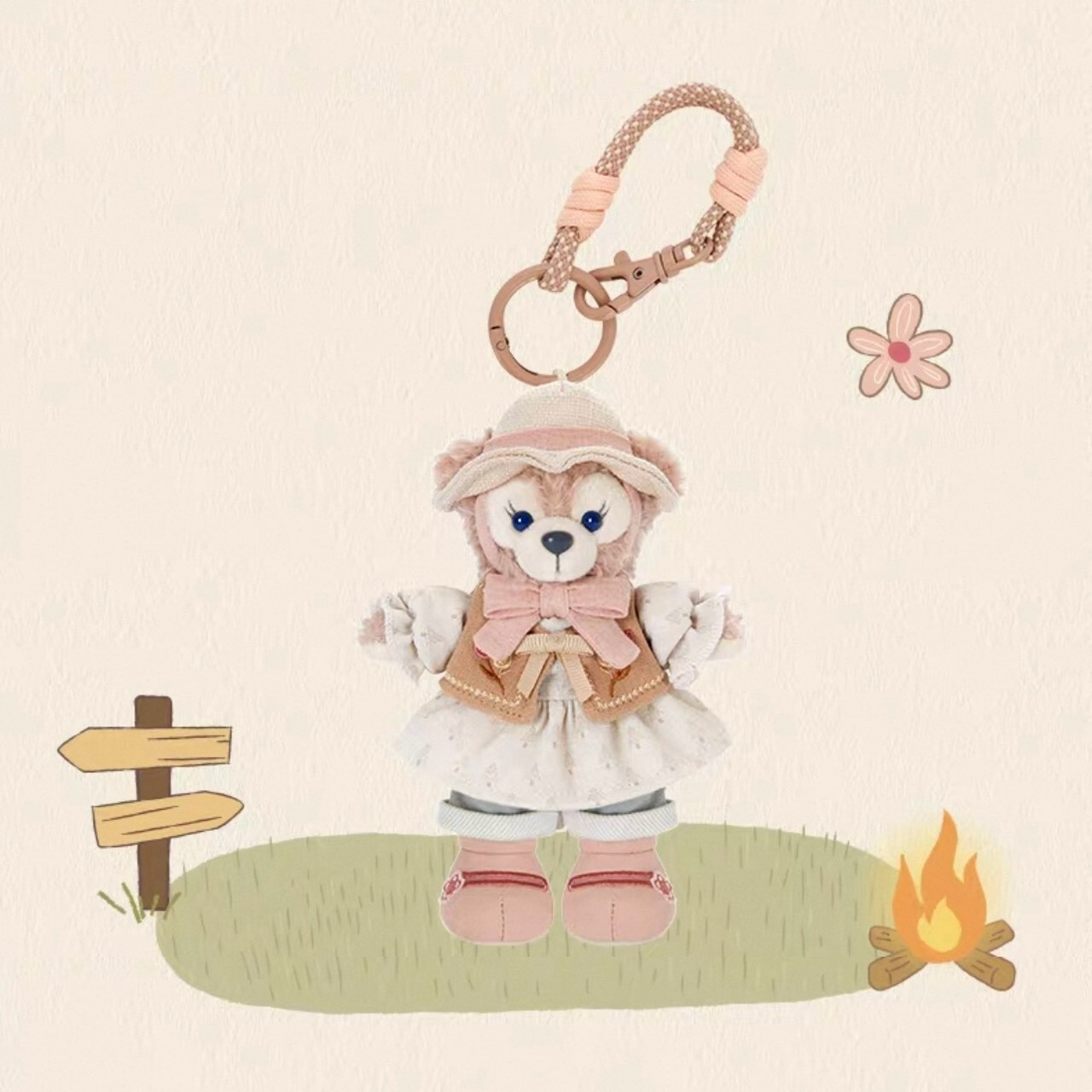 達菲 Duffy 與好友們 小小自然探險家系列 雪莉玫 ShellieMay 鑰匙圈 吊飾 -上海迪士尼樂園